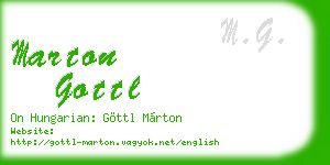 marton gottl business card