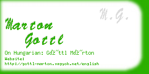 marton gottl business card